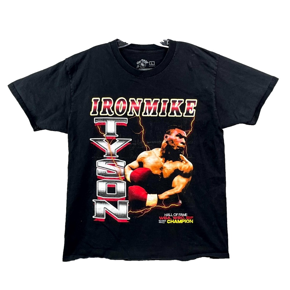 Mike Tyson Iron Mike Hall of Fame Champion‎ T-Shirt Mens L Graphic Boxing Grunge